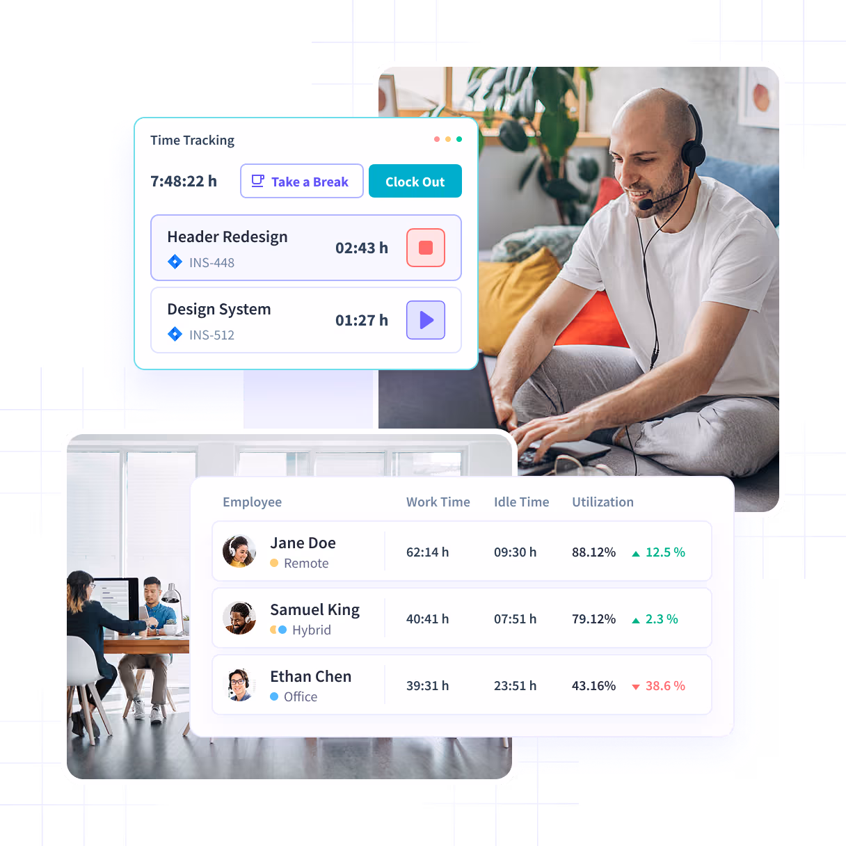 View Office vs Remote feature on the Dashboard