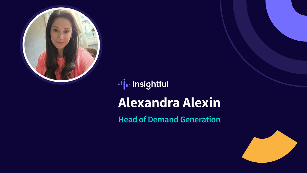Liderar con visión e impacto: Insightful da la bienvenida a Alexandra Alexin como directora de generación de demanda